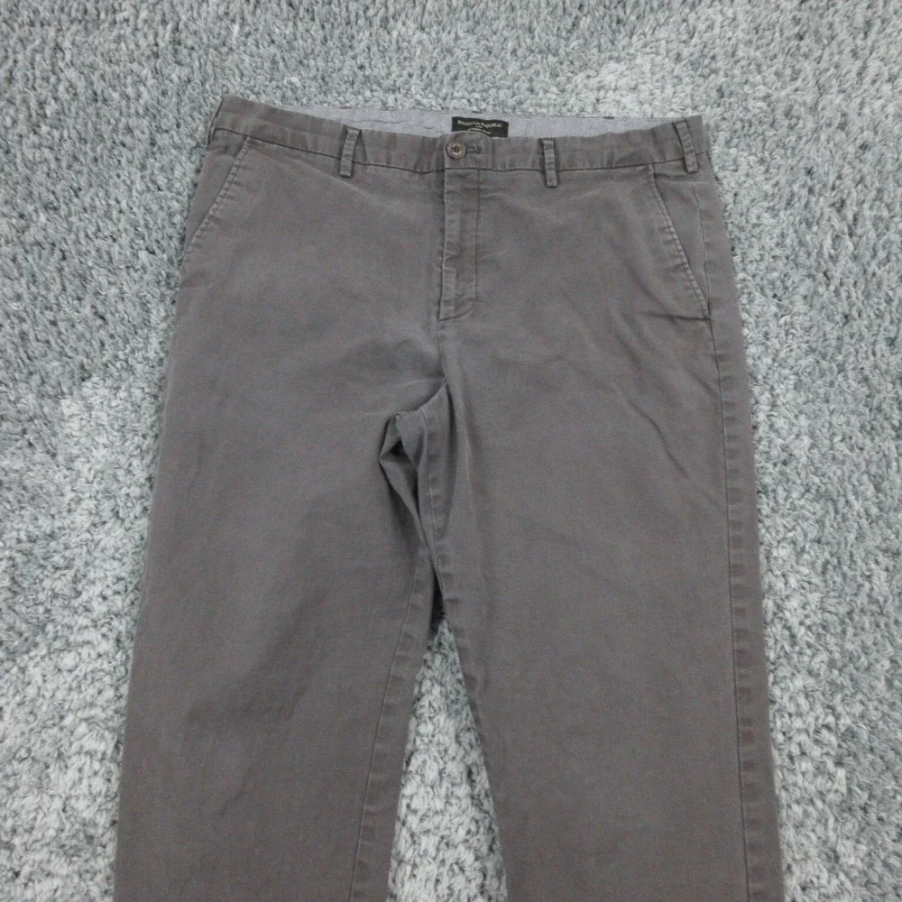Banana Republic Pants Mens 38x32 Black Gray Mason Chino 37x29*
